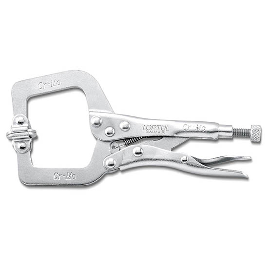 C-Clamp Locking Pliers with Swivel Pads (6")