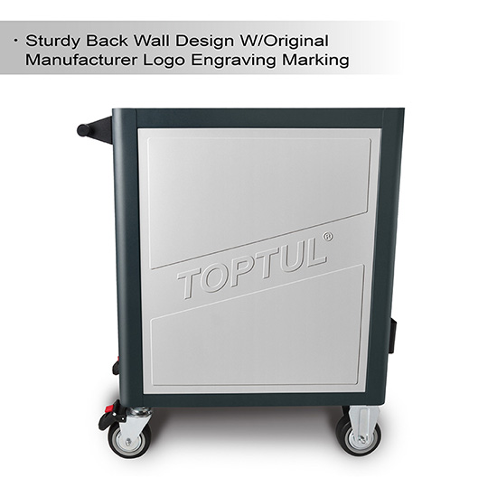 7-Drawer Mobile Tool Trolley - PRO-PLUS SERIES - GRAY - MATTE FINISH -  TOPTUL The Mark of Professional Tools