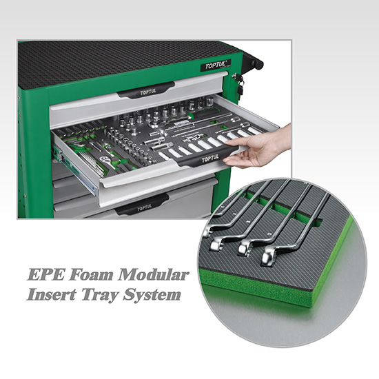 W/7-Drawer Tool Trolley - 282PCS Mechanical Tool Set (PRO-PLUS SERIES) GRAY
