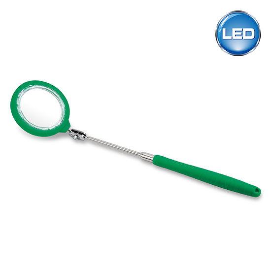 Magnifying Telescoping Inspection Mirror with LED Light