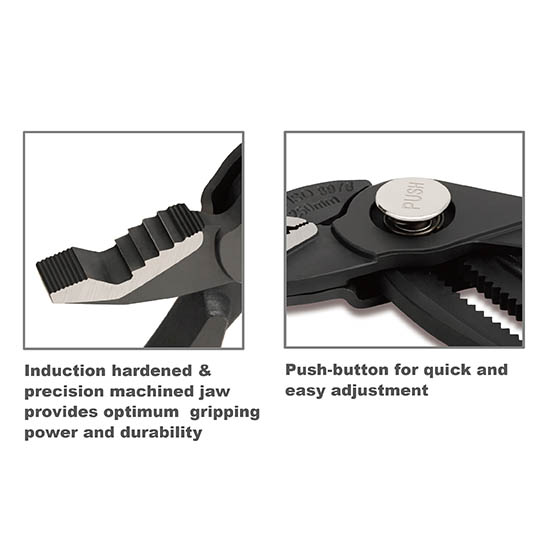 Professional Series Box-Joint Water Pump Pliers with Quick-Adjust Button