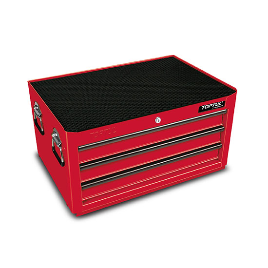 3 Drawer Middle Tool Chest General Series Red Toptul The